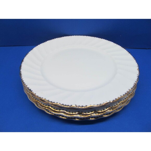 Gladstone Bone China "Old Grecian Flute" Set Of Five 8 1/2" Salad Plates VGC - Picture 7 of 8